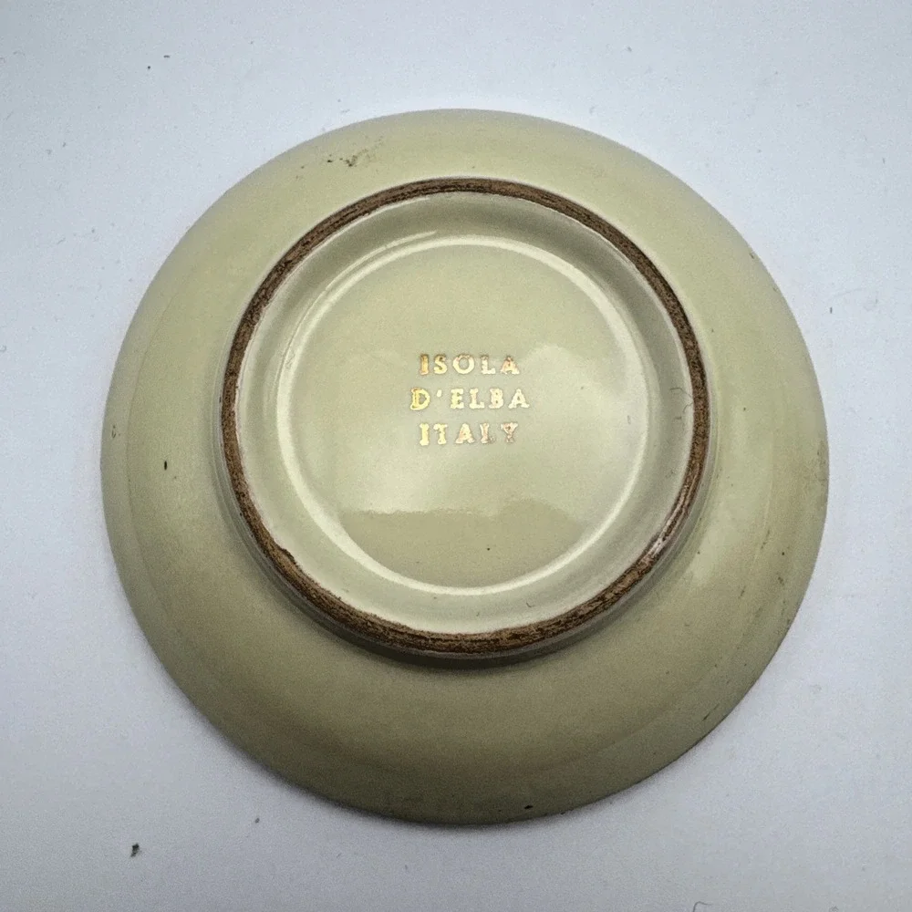 VTG Set‎ Of 2 Limoges Napoleon Bonaparte Gold Trim Vintage Antique Ashtrays